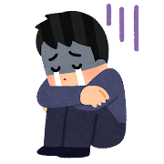 泣き寝入りのイラスト(男性)